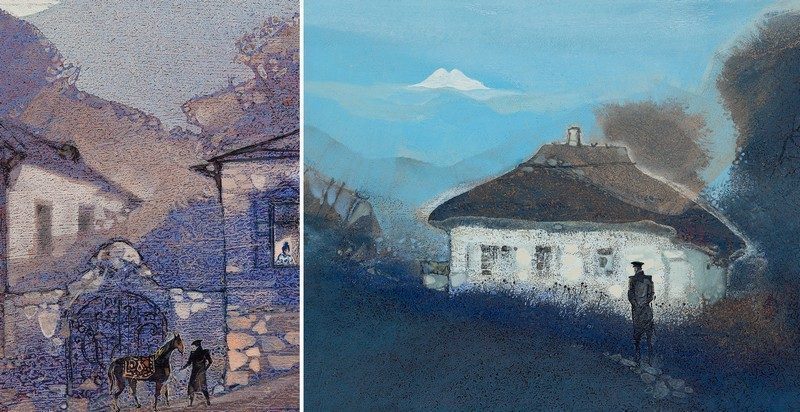 Набор открыток «С.Филенко Серия иллюстраций к роману М.Ю. Лермонтова «Герой нашего времени» - изображение 4