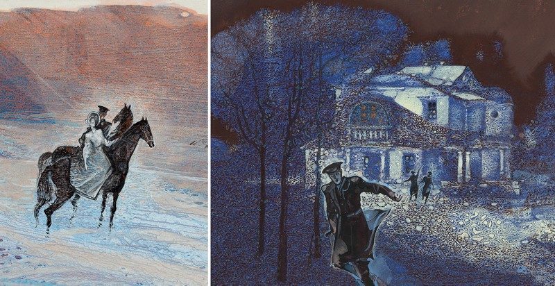 Набор открыток «С.Филенко Серия иллюстраций к роману М.Ю. Лермонтова «Герой нашего времени» - изображение 32